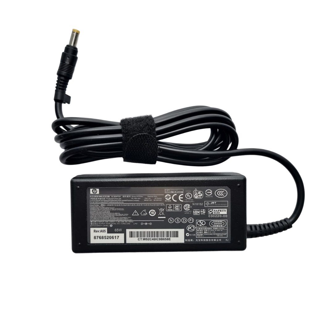 CARGADOR HP 18.5V 3.5A 65 WATTS PLUG AMARILLO 4.8*1.7