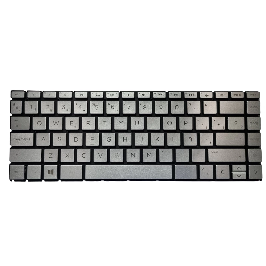 TECLADO PARA LAPTOP HP 14-CK 14-CM 14-CD 14-CE PLATEADO