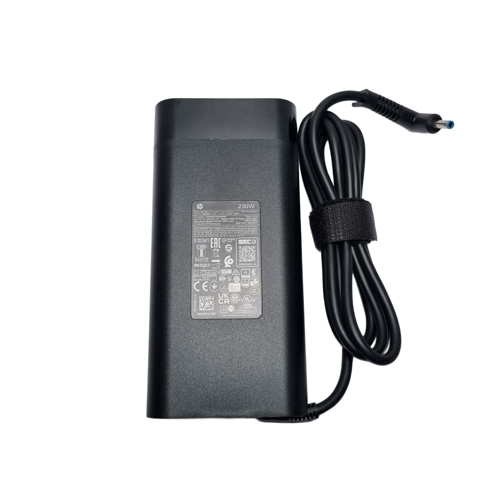 CARGADOR HP 19.5V 11.8A 230W (4.5*3.0 PIN CENTRAL PLUG CELESTE) SLIM OVALADO.