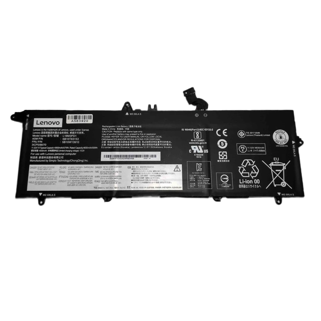 Lenovo Battery 11.52V 57 Wh 3Cell Thinkpad T14S Gen 1 "GRADE A"