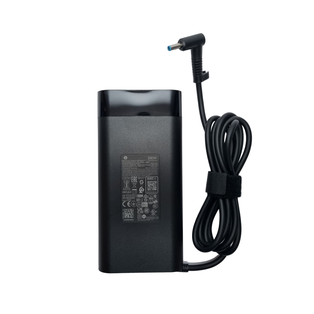 CARGADOR PARA LAPTOP HP 19.5V 10.3A 200W (4.5*3.0 PLUG CELESTE) SLIM OVALADO