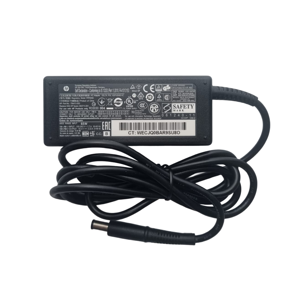 CARGADOR HP 19.5V 3.33A (7.4 * 5.0 PIN CENTRAL) 65W